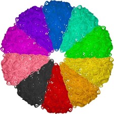Rubber Band Bracelet Kit 3000 PCS 10 Colors DIY Loom Refill Friendship