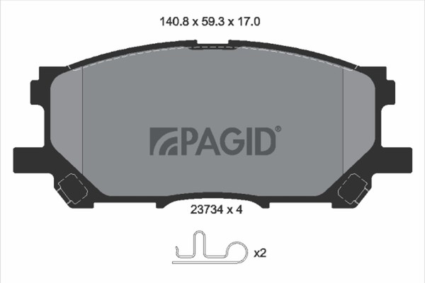 Pagid Bremsbelagsatz Scheibenbremse T1316N FüR Lexus RX 300 MCU35_ MCU35R 350-image