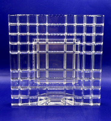 Mikasa Crystal Picture Frame 8.25'' Square, Holds 4'' x 4'' Photo, Excellent