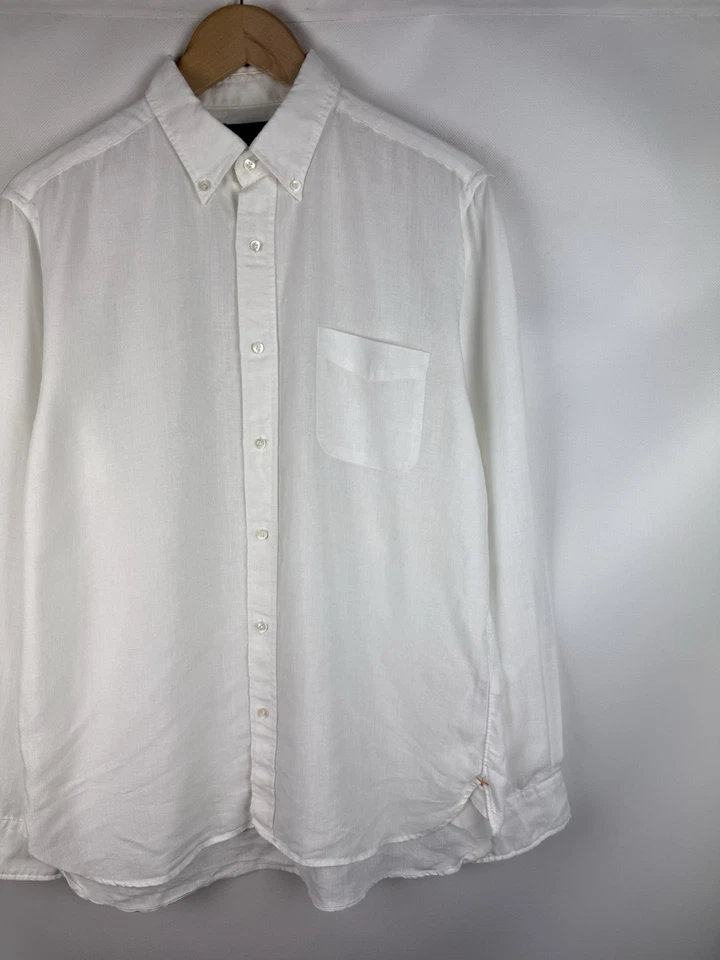 Beams Plus Japan Men’s Long Sleeve Linen Button Up Shirt Size L  - Image 3 of 4