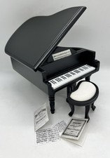 Dolls House furniture grand piano, music sheets &  padded stool in 1/12th Scale