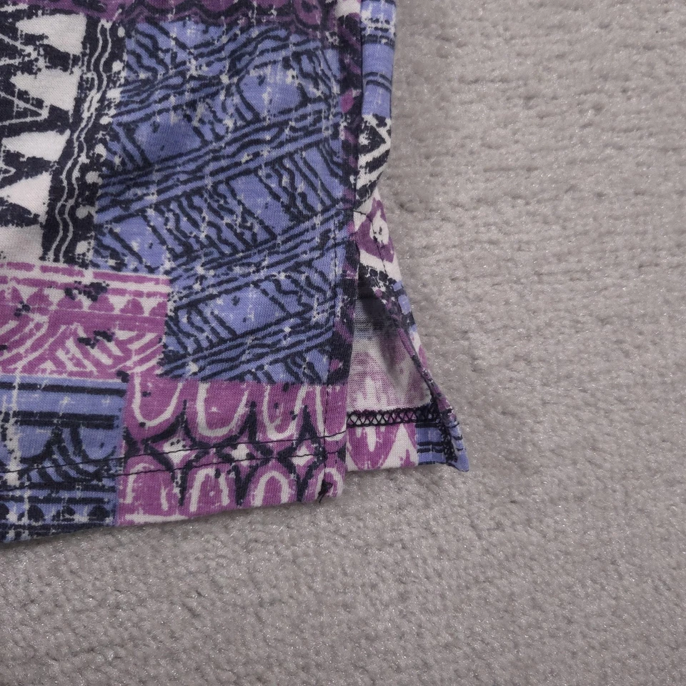 Camisa Woman Within Mujer 1X Multicolor Retazos Geométricos Cuello en V Tejida 22204 Foto 4 de 4