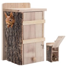 1 Pcs Large Squirrel Nesting Box Squirrel House for Outside Nesting Hanging H...