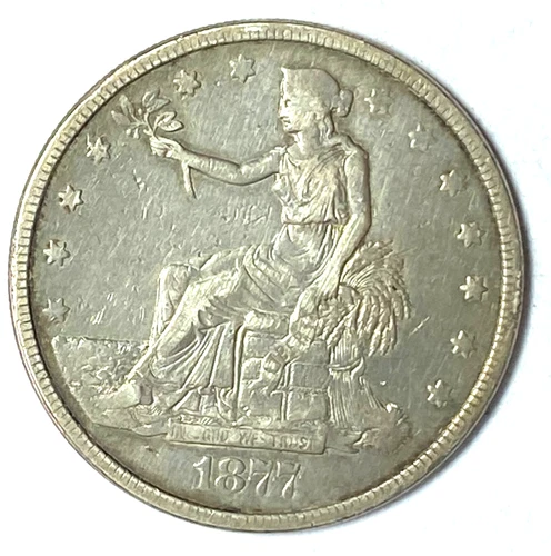 1877 $1 United States Trade Dollar Philadelphia VF
