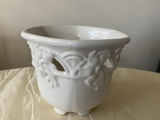 Übertopf, Weiß Glasierte Keramik