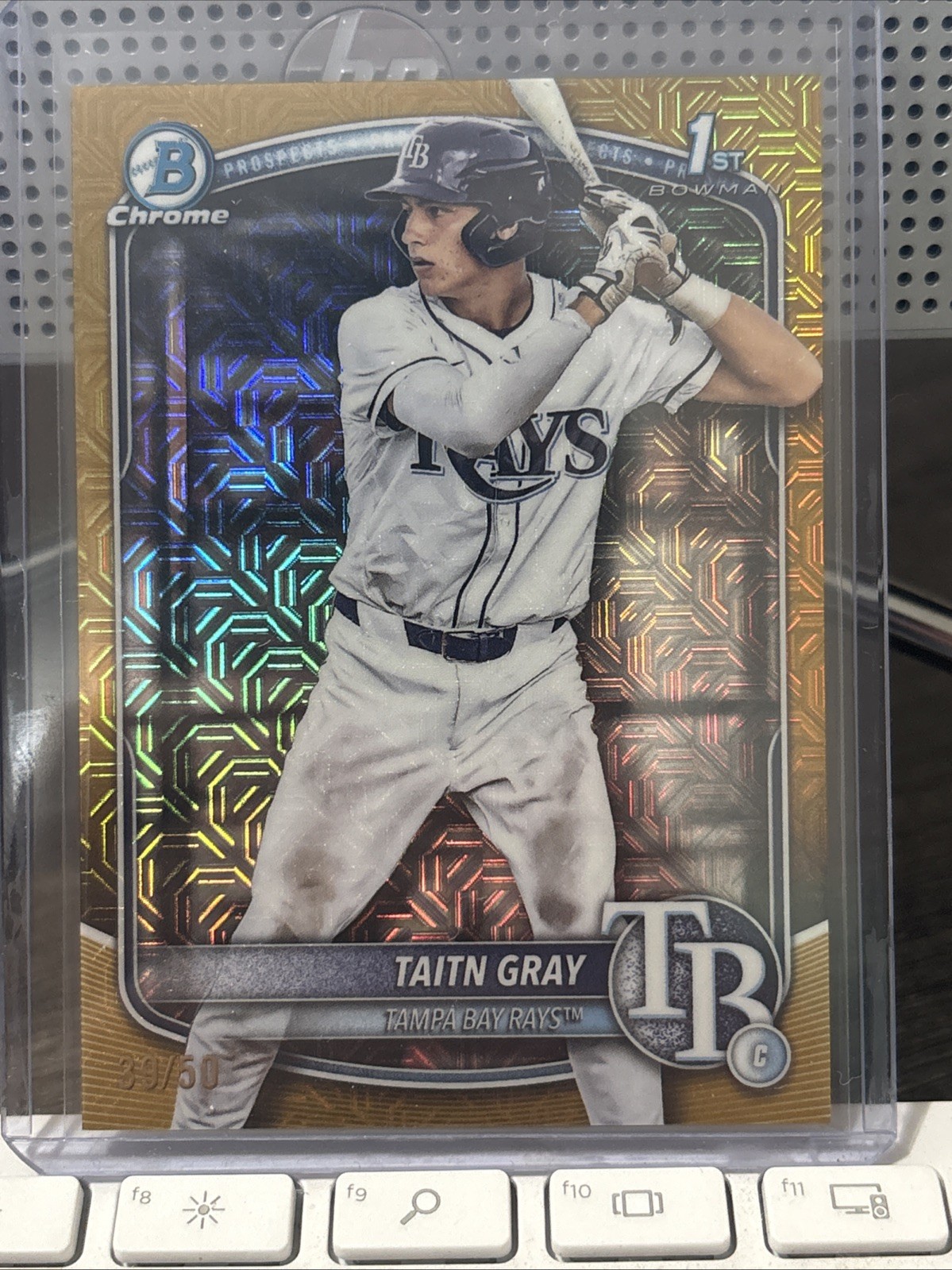 2025 Bowman Draft BDC-7 GOLD MOJO REFRACTOR TAITN GRAY /50