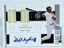 💎2021 Panini National Treasures Dave Winfield Game Gear Auto Bat Patch 5/7🔥