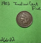 1903 Indian Head Cent / Penny 1c  Fine