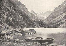 HAUTES- PYR&Eacute;N&Eacute;ES. Gorge D'ossoue. Au fond, le Vignemale 1900 old antique print