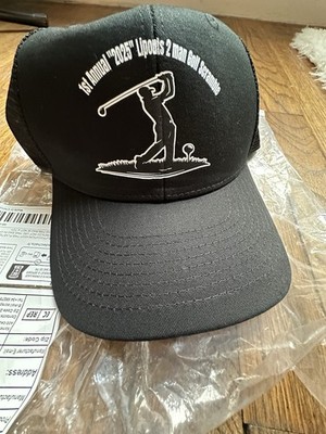 Golf Trucker Hat Black Mesh Snapback 2025 Lip Out Two Man Scramble