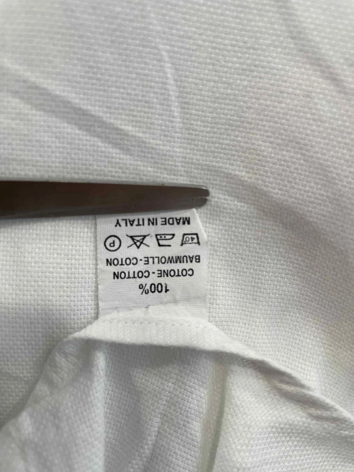 Camisa de vestir blanca V2 by Versace hecha en Italia para hombre talla L 39/15,5 #C12 Foto 4 de 4