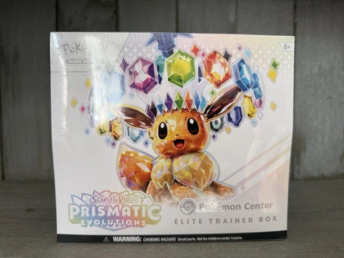 Pokemon Center Prismatic Evolutions ETB Elite Trainer Box Slight corner damage 