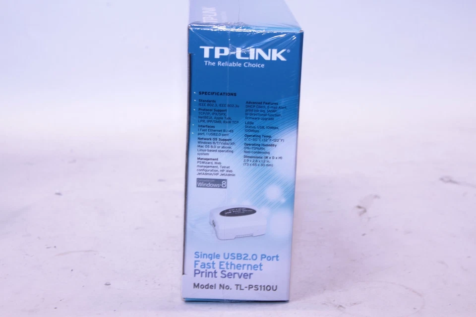 TP-Link Single USB Fast Ethernet Print Server Sealed - Image 4 of 4