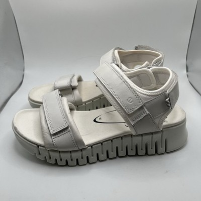 ECCO white Gruuv Sol Sandal (Women) size 38 US 7-7.5 slingback sandals 