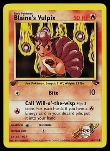 Blaine's Vulpix 66/132 Gym Challenge 1st Edition Common