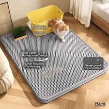 Extra Large Cat Litter Mat Waterproof 2 Layer Non Slip Washable Litter Catcher