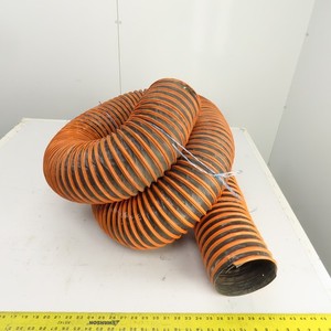 6" ID x 11'OAL Thermoplastic Industrial Flexible Rubber Duct Hose Duravent Style