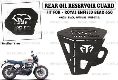 Schwarzer Ölbehälter hinten ''Deckel passend für Royal Enfield Bear 650''