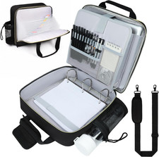 3 Inch D-Ring Zipper Binder Bag for 700 Sheet Capacity 13 Inch Laptop Compartme