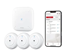X-Sense Smart Water Leak Sensor with Base Station Detector Complete System SWS54