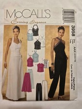 McCall's 3958 Pattern Evening Elegance Top Skirt Pants Prom Sz 4,6,8,10 Uncut