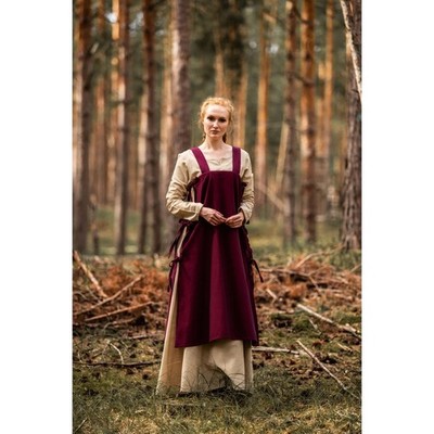 Überkleid Rot ''Hildegard'' Mittelalterkostüm Wikingerkleid Rollenspiel Fasching