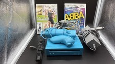 Nintendo Wii RVL-101 Blue Console W/ All Cords - Tested Works