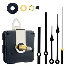31mm Quartz Long Shaft Clock Movement DIY Wall Length 1-1/5 inch, Black