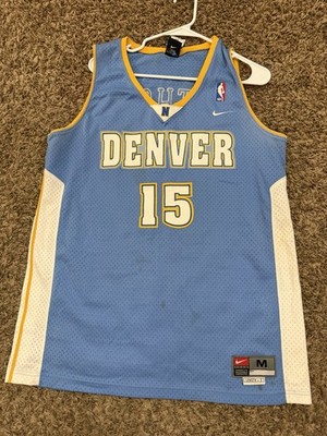 Nike Denver Nuggets #15 Carmelo Anthony Light Blue Basketball Jersey Mens Medium