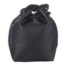 Soft Drawstring Lens Case with Cotton Pad 3.94"x3.94" Black