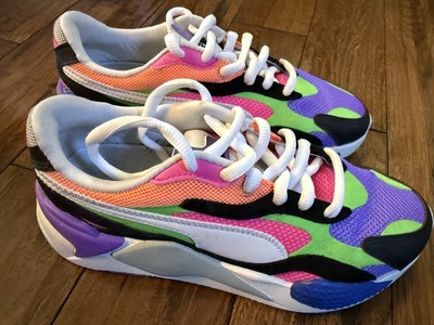 Puma RS-X3 Puzzle Multicolor 373797-23 Women 6.5 Running Shoes Sneakers