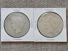 1922 And 1923 Peace Silver Dollar $1 90% Silver Business Strike Two Coins