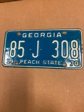 1970 Georgia License Plate #308  Ga Chevy Ford Dodge