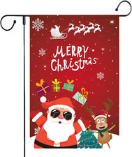 Merry Christmas Garden Flag   12X18 Inch Double-Sided Outdoor Decoration for Yar