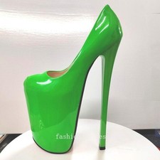 22CM Womens Stiletto Platform Super High Heels Slip on Nightclub Pumps Shoes