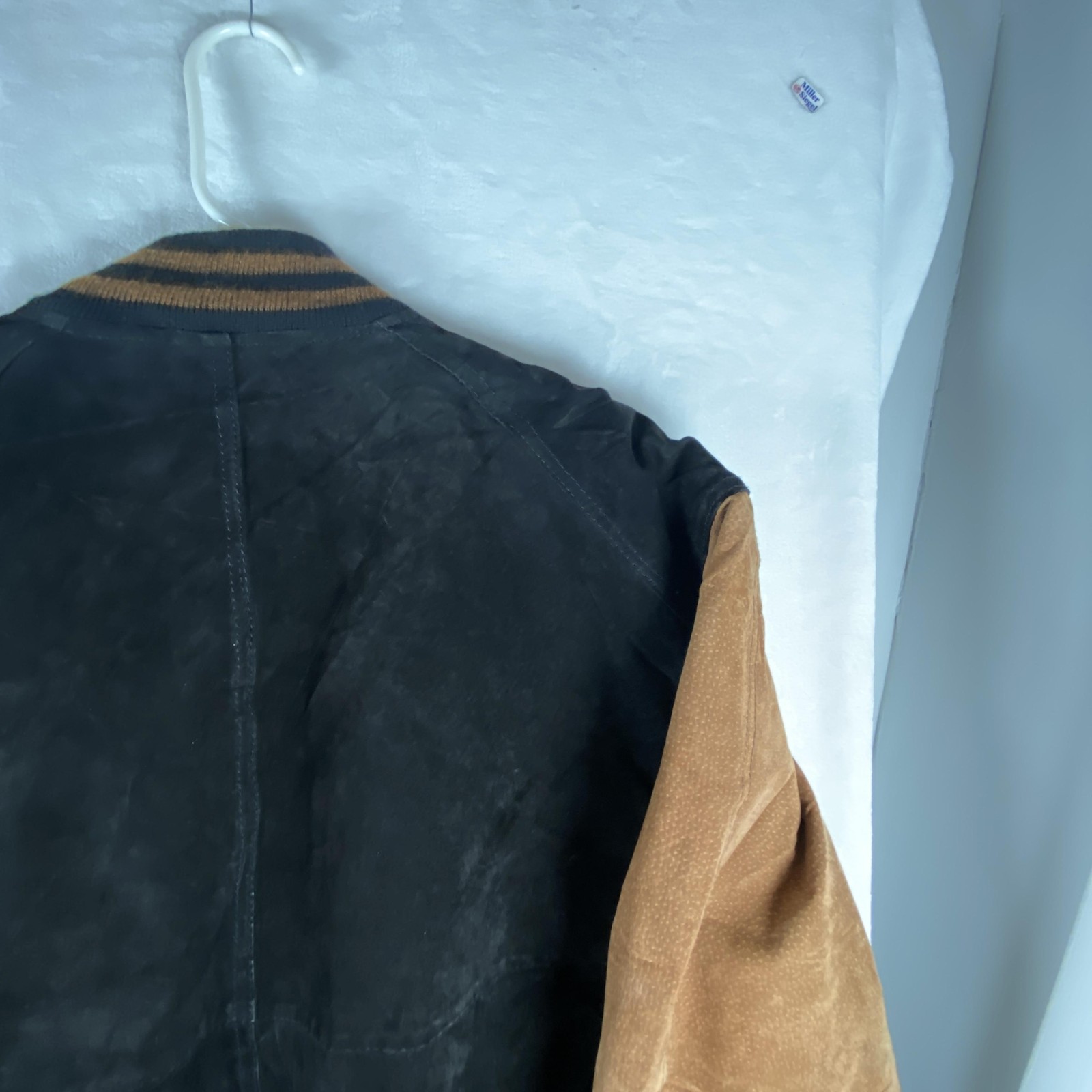 Basic Editions Jacket Mens Medium Black Brown Lea… - image 14