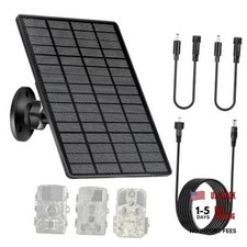 Solar Panel 6W for Trail Camera,Solar Kit Build-in 6000mAh Rechargeable