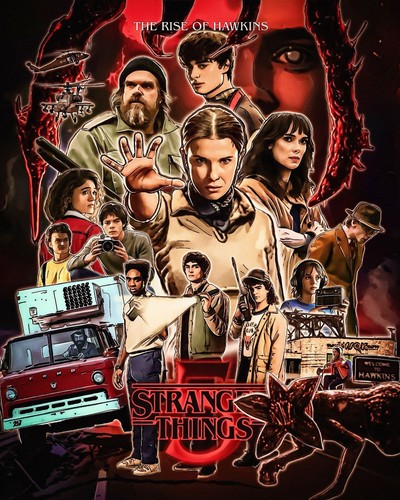 Grupo Erik Stranger Things Season 5 Poster - 36 X 24 Inch / 91,5 X 61 Cm - Officieel Gelicentieerd En Gerold Verzonden
