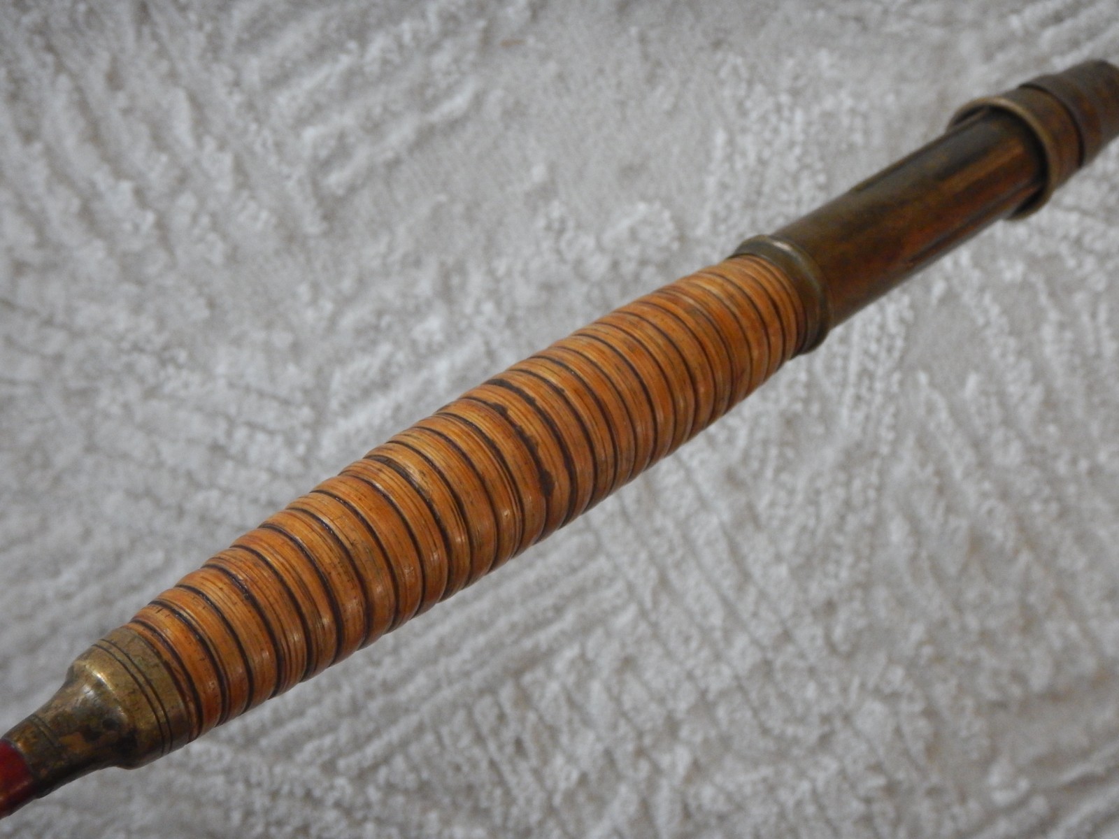 Antique Unmarked 7 1/2 Ft  3 Pc NON- Bamboo Fly Rod--- Needs Restoration