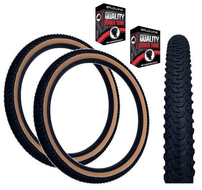 Baldys 24 x 1,95 Mountainbike TAN WALL Kinder Off Road Knobby Reifen s Schlauch s