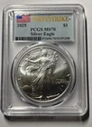 2025 SILVER EAGLE PCGS MS70 | FIRST STRIKE | FS FLAG LABEL