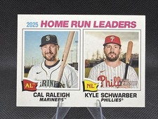 2026 Topps Heritage - League Leaders Kyle Schwarber, Cal Raleigh #2
