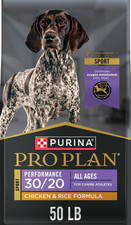 Purina Pro Plan Sport 30/20 Chicken Rice High Protein Dry Dog Food 50 lb