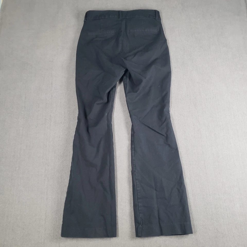  Pantalones acampanados Pixie de tiro alto Old Navy para mujer talla 8 negros secretos bolsillos lisos Foto 2 de 4