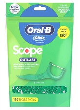 Oral-B Glide Floss Picks 150 Count Scope Outlast Bag Value Pack