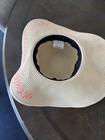 Resting Beach Face Floppy Sun Hat Black Ribbon One Size Ties Tan — photo 4
