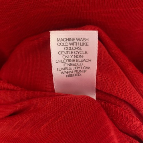 J. Jill Pima Cotton Dipped Hem Tunic Red Short Sleeve Women's 1X Classic - Bild 5 von 7