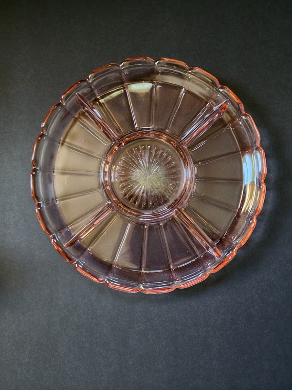 Depression Glass Serving Tray 10"