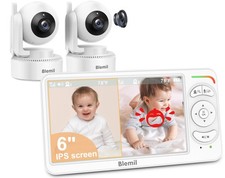 Blemil Baby Monitor 6  2 Cameras 4000mAh Split Screen No WiFi