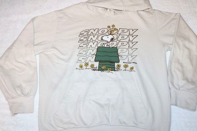 Nostalgic Vintage Peanuts Snoopy 1950 Graphic Hoodie: Retro Comfort Sz M Cartoon